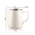 Milk Frothing Jug Round Spout Latte Art Jug Milk Pitcher Frother Professional Barista Milk Steaming Jug.
