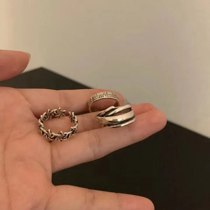 Cool%20Retro%203Pcs/Set%20Rings%20Set%20Ins%20Opening%20Rings%20Adjust%20-%20Image%202