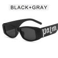 2023 New Punk Style PALM Letters Fashion Sunglasses Black Frame Ins Hip Hop Sun Glasses Unisex for Women Men. 