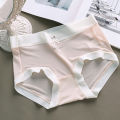 Air thin mid-waist ice silk seamless underwear women's new comfortable breathable pure desire style girl briefs. 