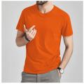 Deep Orange Color Cotton T-Shirt For Men - Tshirt For Men. 