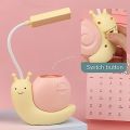Cute Snails Table Lamp, USB Rechargeable Desk Lamp with Storage Box, Reading Light, LED Night Light, Cute Bedside Lamp for Home Bedroom Study Dormitory. 