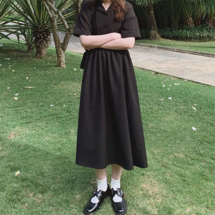 College%20Style%20Dress%20over%20the%20Knee%20Student%20Sweet%20Mori%20Girls%20Suit%20Collar%20Korean%20Style%20Slimming%20Mid-LengthaWord%20Skirt%20Summer%20-%20Image%208