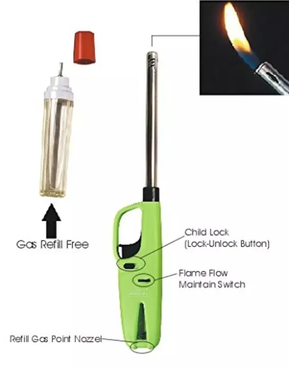 Kitchen Gas Lighter With Gas Refill/Kitchen Gas Match - Kitchen Accessories - Pitha Maker