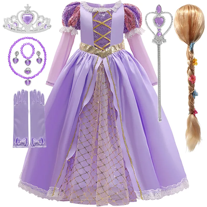 Disney%20Girls%20Sleeping%20Beauty%20Aurora%20Cosplay%20Princess%20Dress%20Kids%20Rapunzel%20Frozen%20Elsa%20Cinderella%20Costume%20Party%20Clothing%202-12Years%20-%20Image%203