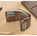 High Quality Male Purse New PU Leather Fashion Men Wallets Name Engraving Botton Card Holder Coin Holder Men Wallet Carteria.