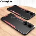 For OPPO A38 Case Aluminum Metal Matte Cover Soft Silicone Frame Camera Protection Cover for OPPO A38 Back Cover Phone Cases.