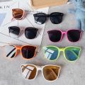 New Folding Sunglasses Kids Cute Round Polarized Sun Glasses Girls Silicone Safety Glasses Gift for Children Baby UV400 Eyewear. 