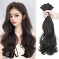 20 Inch Long Wavy Hair Extension 3pcs/set Clip in Piece Synthetic Wig Thicken Curly Hairpiece Wigs. 