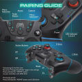 Switch Controller Wireless Gamepad, Wireless Controller for N-SL Controller Model SW001 USB Charger Bluetooth for Switch Console Support Gyro Axis Turbo and Dual Vibration. 