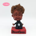 Cross-Border Foreign Trade Cartoon Vinyl Black Doll Shaking Head Expression Happy and Sad Doll Children's Room Car Interior Decoration.