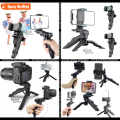 Mini Flexible Tripods Phone and Live Set for Professional Photo Video Camera Handheld Stabilizer Hand Grip Vlogging Tripod With 360° rotatable phone holder for DSLR GoPro  Action Camera & Smartphone. 