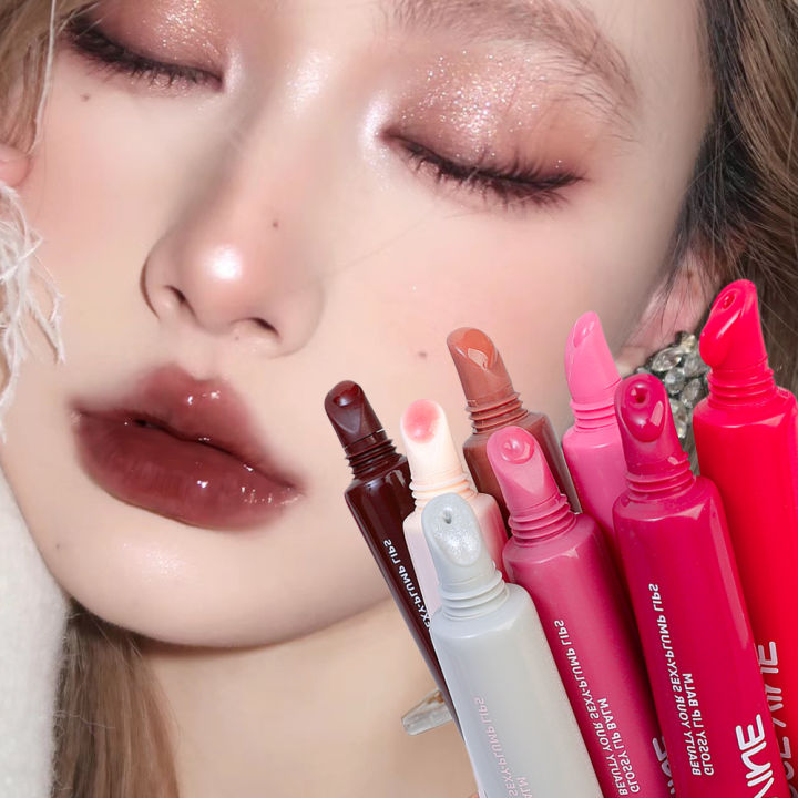 1pcs Korean Makeup Gloss Lip Gloss Bulk Cosmetics Liquid Lipstick Moisturizer Oil Plumper Glow Plumping Lips