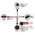 E-Bike Accessories-1 x Front Light
1 x Tail Light
1 x speaker
1 set x connecting wires-Black.