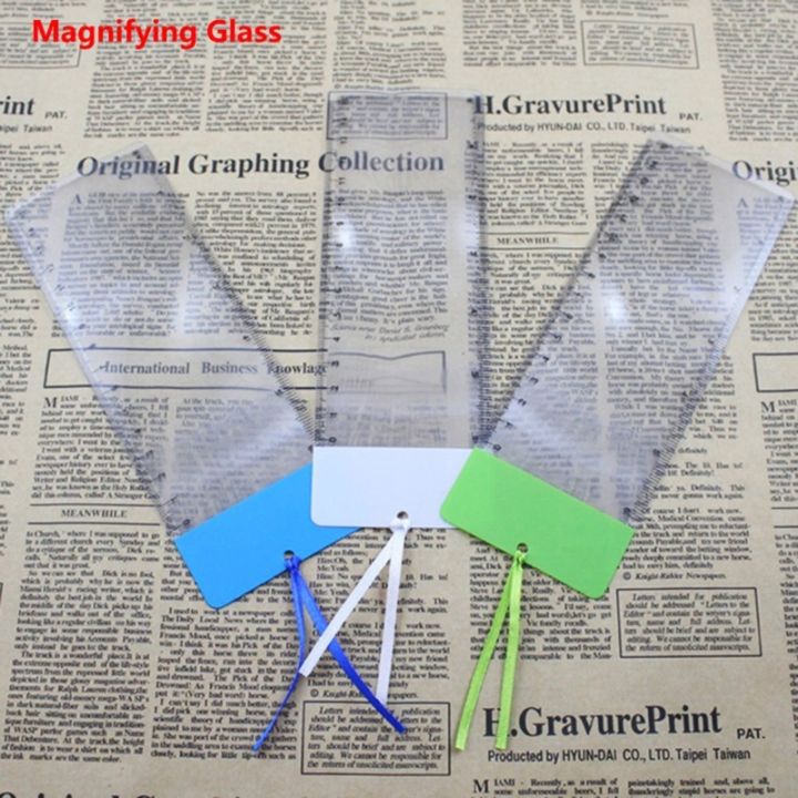 Portable Hand Held Ruler Magnifier Bar with Measuring Scale Acrylic