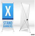Stand X Banner 5fit by 2fit, X- Banner Stand (Silver Colour).