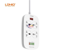 LDNIO SC4407 4 POWER SOCKET + 4 USB DEFENDER SERIES 2500W. 