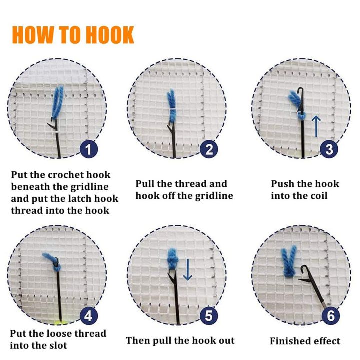 Latch%20Hook%20Rug%20Kits%20Crocheting%20Carpet%20Rug%20Cats%20Yarn%20Pre-Printed%20-%20Image%203