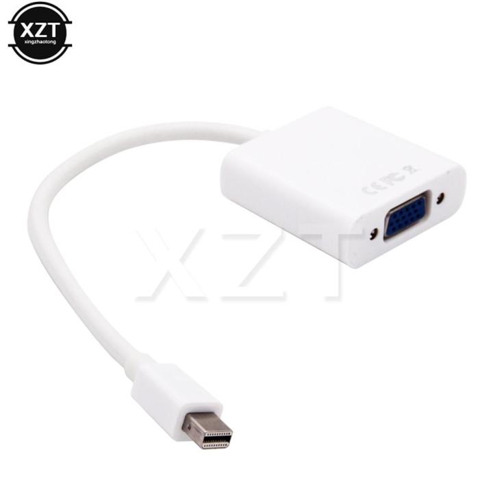 New white Mini DisplayPort to VGA adapter for Macbook Pro Air, DP to VGA cable adapter for Macbook Pro Air iMac Mac Mini