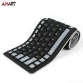 Foldable Silicone Keyboard USB Wired Silicon Flexible Soft Waterproof Roll Up Silica Gel Keyboard for PC Laptop Notebook.