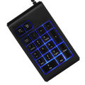 19-key 3-Color USB Numeric Keypad Mechanical Touch Feeling 10 Million Clicks Number Pad. 