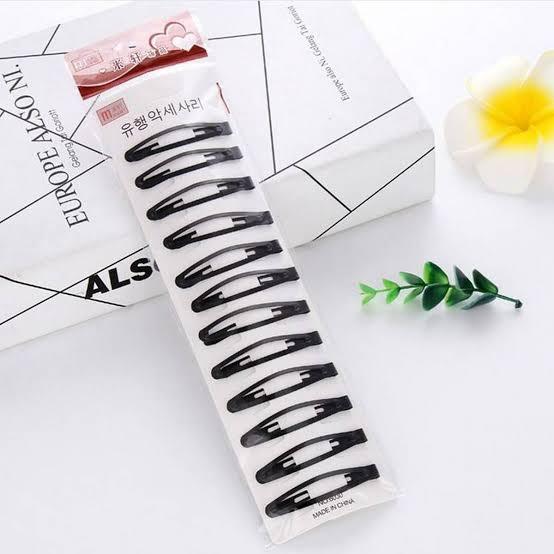 Black Color Hair Clips 6 peaces punch clip for girls and women hair clip hair accessories