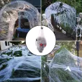 Halloween Skull Decor Spooky Voice Activated Skeleton Skull Ornament with Led Red Eyes Fake Spider Perfect Halloween Decor for Indoor Outdoor Parties Outdoor Halloween Decor. 