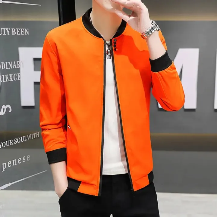 Spring%20and%20Autumn%20New%20Men's%20Jacket%20Coat%20Simple%20Solid%20Baseball%20Neck%20Zipper%20Windbreaker%20Coat%20Cycling%20Coat%20-%20Image%205