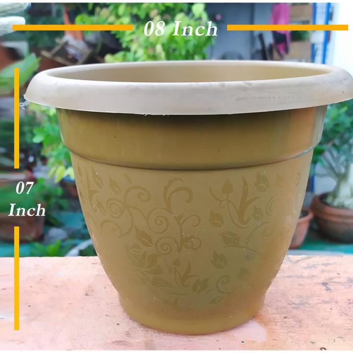 ফুলের গাছ টব-5 পিস- (8 ইঞ্চির আকার) ফুল গাশের পট