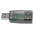 USB to 3.5mm Mic Jack Stereo Headset 3D Sound Card Audio Adapter PC. 