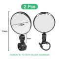 Universal Bicycle Rearview Mirror Adjustable Rotate Wide-Angle Cycling Handlebar Rear View Mirrors 2 Pc.
