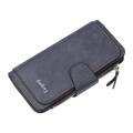【Hannah Martin Store】New Buckle Ladies Korean Version Big Three Fold Fashion Multi-card Women's Frosted PU Ladies wallet.