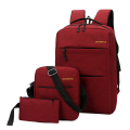 Men's Business Backpack Korean StyleUCharging Leisure School Season Schoolbag Simple and Stylish Bag Three-Piece Set. 