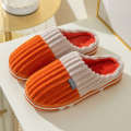 Tiktok cotton of the same style women in autumn and winter, indoor home warmth, moon shoes, net red lovers, plush slippers for men. 