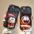 Cartoon Doraemon Casing Compatible For Oppo A38 A16 A58 A15 A78 A98 A57 A54 A31 A95 A55 A5 A76 A3s A1k A9 A74 A17 A16K A52 A5s A77s A53 A12 A7 A96 A17k Reno 10 5 4F 8T Originality Cute 3D Wavy Curved Edge Soft Case. 