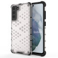 Quiberk for Samsung Galaxy S21 FE 5G Honeycomb Patterned Case Hard Clear Shockproof Rugged Back Cover. 