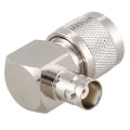 Harmony UHF PL259 PL-259 male to BNC female right angle RF adapter connector,silver. 