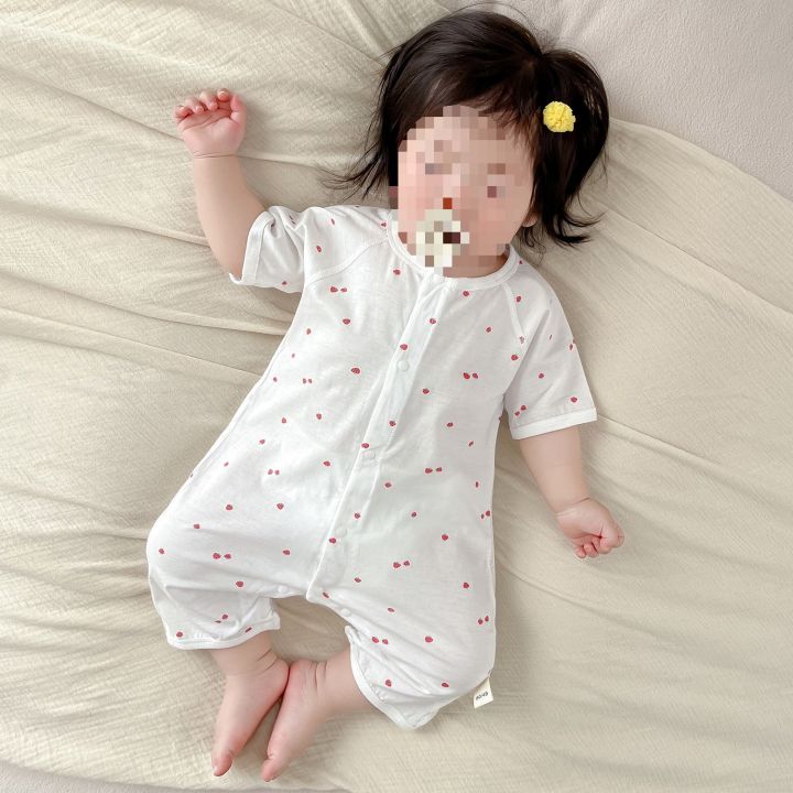 Baby%20clothes,%20thin%20short%20sleeved%20jumpsuit,%20pure%20cotton%20breathable%20mesh,%20A-class%20romper,%20full%20moon%20baby%20pamas,%20summer%20-%20Image%204