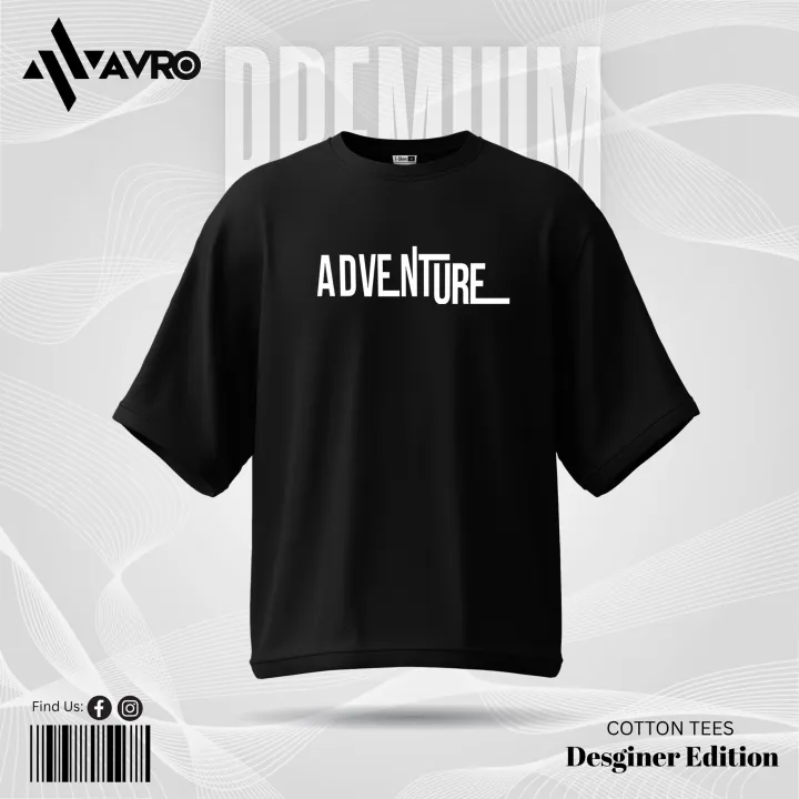 Avro%20Premium%20Men's%20Semi%20Drop%20Shoulder%20T%20shirt%20Black%20Color%20-%20Adventure%20-%20Cotton%20Fabric%20Soft%20&%20Comfortable%20-%20Tshirt%20For%20Men%20-%20Image%202