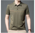 Business Office Casual Solid Color Polo T-shirt Male Clothes Summer Fashionable Trend Men's Pockets Short Sleeve Pullovers Tops Ruiqir Super Store.
