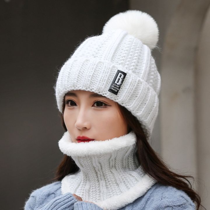 Winter%20Hat%20Womens%20Beanie%20Hats%20Thick%20Warm%20Skullies%20Winter%20Knitted%20Women%20Hat%20Letter%20Bonnet%20Beanie%20Cap%20Outdoor%20Riding%20Hat%20Scarf%20Set%20-%20Image%206