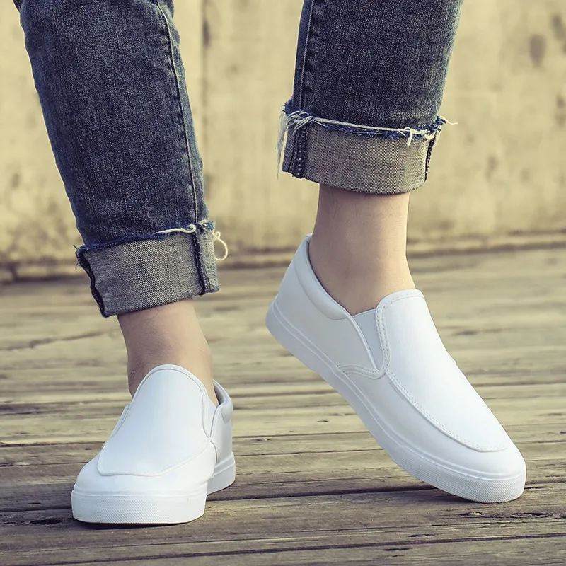 White slip on loafers hotsell