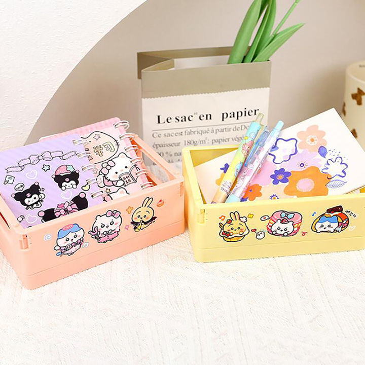 1PC%20Cartoon%20Girl%20Stationery%20Hair%20Clip%20Foldable%20Box%20Chikawa%20Hachiware%20Usagi%20Anime%20Kawaii%20Desktop%20Portable%20Storage%20Box%20Cosmetic%20-%20Image%202