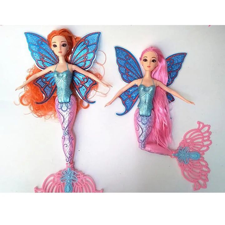 Classic%20Mermaid%20Doll%20Toys%20Figures%20With%20Glittering%20Tail%20Wing%20#C%20-%20Image%204