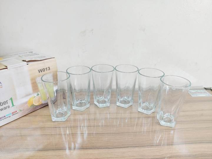 Crystal%20Clear%206%20Pcs%20Water%20Drinking%20Glass%20Set%20Square%20Back%20Plain%20Design.%20Juice,%20Drinking%20Glass%20Set.%20OLiLA.%20Model:W013:R70.%20-%20Image%206