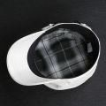 Leather Flat Top Military Hat Fully Enclosed White Men's And Women's Casual Outdoor Shopping  Caps-white. 