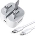 2 Pieces AppIe 20W USB C Original Fast Charging Power Adapter FOR iPhone (Three pin). 