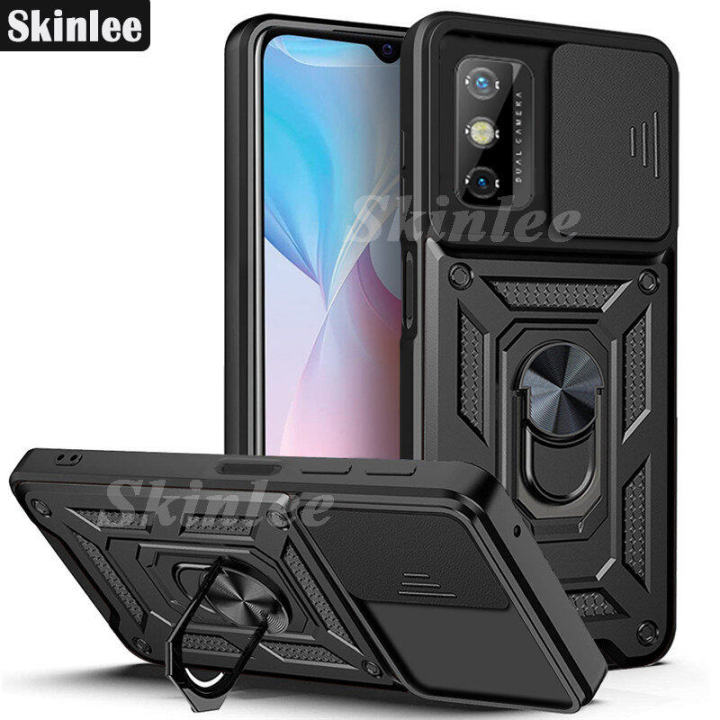 Phone%20Case%20Tecno%20Spark6%20Go%20Back%20Cover%20Hard%20Armor%20Shockproof%20Camera%20Protection%20Handphone%20Casing%20for%20Tecno%20Spark%206%20Go%20Cover%20Cases%20Car%20Magnetic%20Navigation%20Holder%20Ring%20Cover%20-%20Image%203