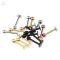 16Pcs Stainless Steel Lip Ring Ball Tongue Bars Rings Barbell Body Piercing. 