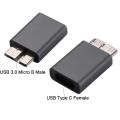 Durable 5V5A Micro B Male Charge Adapter Super Speed for hdD Type C Female Converter OTG Connector USB C to Micro B USB3.0 Adapter. 